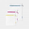 Wash Bags, set of 3, in 2 sizes - White-0