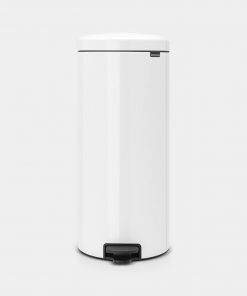 Pedal Bin newIcon, 30 litre, Soft Closing, Plastic Inner Bucket - White-0