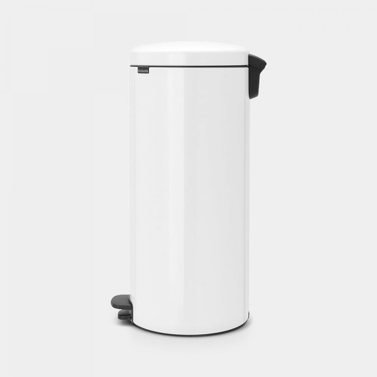 Pedal Bin newIcon, 30 litre, Soft Closing, Plastic Inner Bucket - White-360