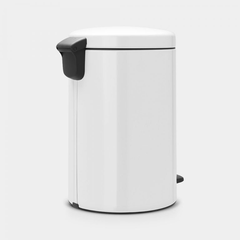 Pedal Bin newIcon, 20 litre, Soft Closing, Plastic Inner Bucket - White-373