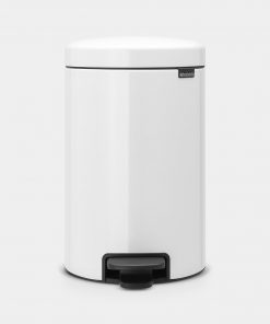 Pedal Bin newIcon, 12 litre, Soft Closing, Plastic Inner Bucket - White-0