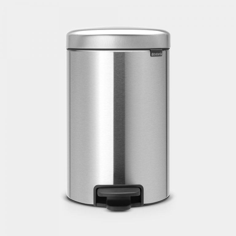 Pedal Bin newIcon, 12 litre, Soft Closing, Plastic Inner Bucket - Matt Steel Fingerprint Proof-0