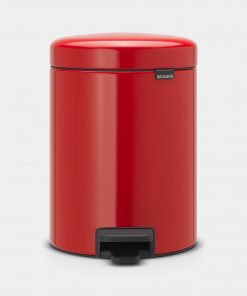 Pedal Bin newIcon, 5 litre, Soft Closing, Plastic Inner Bucket - Passion Red-0