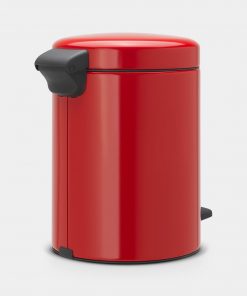 Pedal Bin newIcon, 5 litre, Soft Closing, Plastic Inner Bucket - Passion Red-401