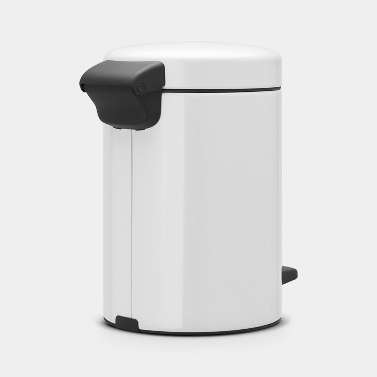 Pedal Bin newIcon, 3 litre, Soft Closing, Plastic Inner Bucket - White-409