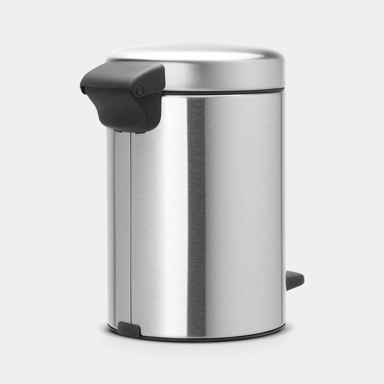 Pedal Bin newIcon, 3 litre, Soft Closing, Plastic Inner Bucket - Matt Steel Fingerprint Proof-417