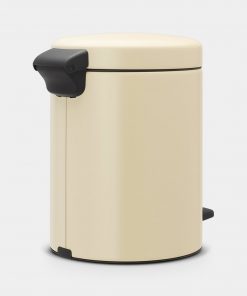 Pedal Bin newIcon, 5 litre, Soft Closing, Plastic Inner Bucket - Almond-426