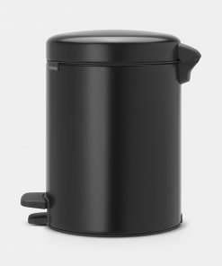 Pedal Bin newIcon, 5 litre, Soft Closing, Plastic Inner Bucket - Matt Black-3029