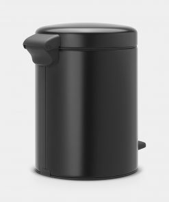 Pedal Bin newIcon, 5 litre, Soft Closing, Plastic Inner Bucket - Matt Black-3030