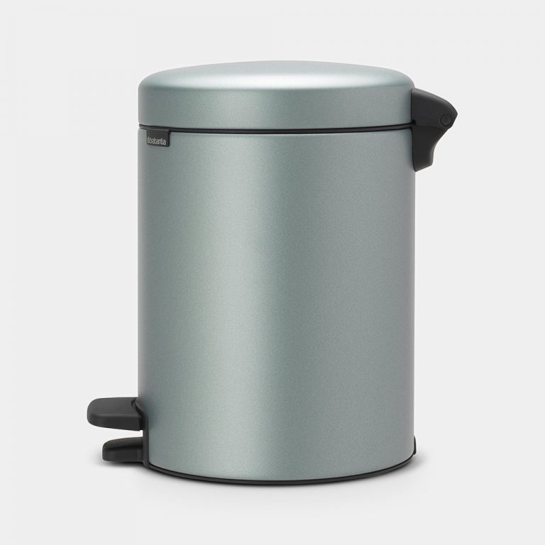 Pedal Bin newIcon, 5 litre, Soft Closing, Plastic Inner Bucket - Metallic Mint-3038