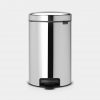 Pedal Bin newIcon, 12 litre, Soft Closing, Plastic Inner Bucket - Brilliant Steel-0
