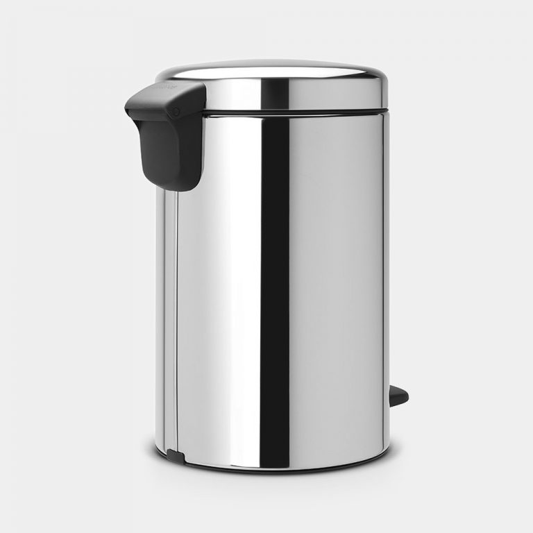 Pedal Bin newIcon, 12 litre, Soft Closing, Plastic Inner Bucket - Brilliant Steel-3195