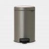 Pedal Bin newIcon, 12 litre, Soft Closing, Plastic Inner Bucket - Platinum-0