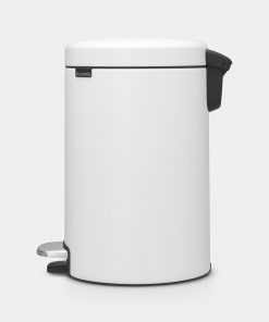 Pedal Bin newIcon, 12 litre, Soft Closing, Plastic Inner Bucket - Mineral Eternal White-3235