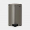 Pedal Bin newIcon, 20 litre, Soft Closing, Plastic Inner Bucket - Platinum-0