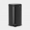 Pedal Bin newIcon, 20 litre, Soft Closing, Plastic Inner Bucket - Matt Black-0