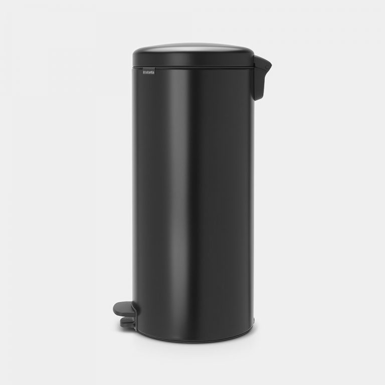 Pedal Bin newIcon, 30 litre, Soft Closing, Plastic Inner Bucket - Matt Black-3472