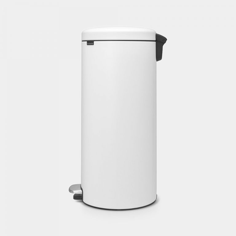 Pedal Bin newIcon, 30 litre, Soft Closing, Plastic Inner Bucket - Mineral Eternal White-3483