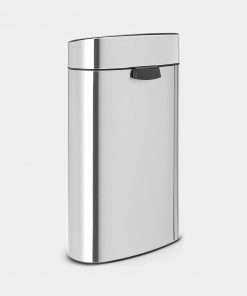 Touch Bin New, 40 litre, Plastic Inner Bucket - Matt Steel Fingerprint Proof-3543