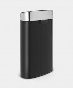 Touch Bin New, 40 litre, Plastic Inner Bucket - Matt Black-3555