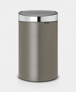 Touch Bin New, 40 litre, Plastic Inner Bucket - Platinum-0
