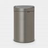 Touch Bin New, 40 litre, Plastic Inner Bucket - Platinum-0