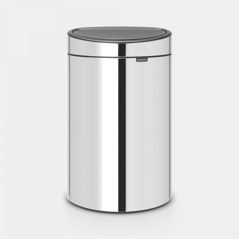 Touch Bin New Recycle, 23/10 litre, Plastic Inner Bucket - Brilliant Steel-0