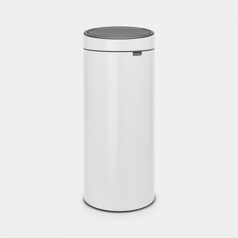 Touch Bin New, 30L, Plastic Inner Bucket - White-0