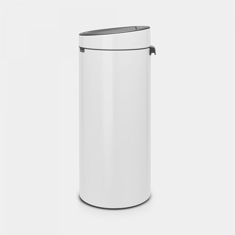 Touch Bin New, 30L, Plastic Inner Bucket - White-3610