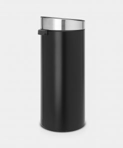 Touch Bin New, 30L, Plastic Inner Bucket - Matt Black-3657