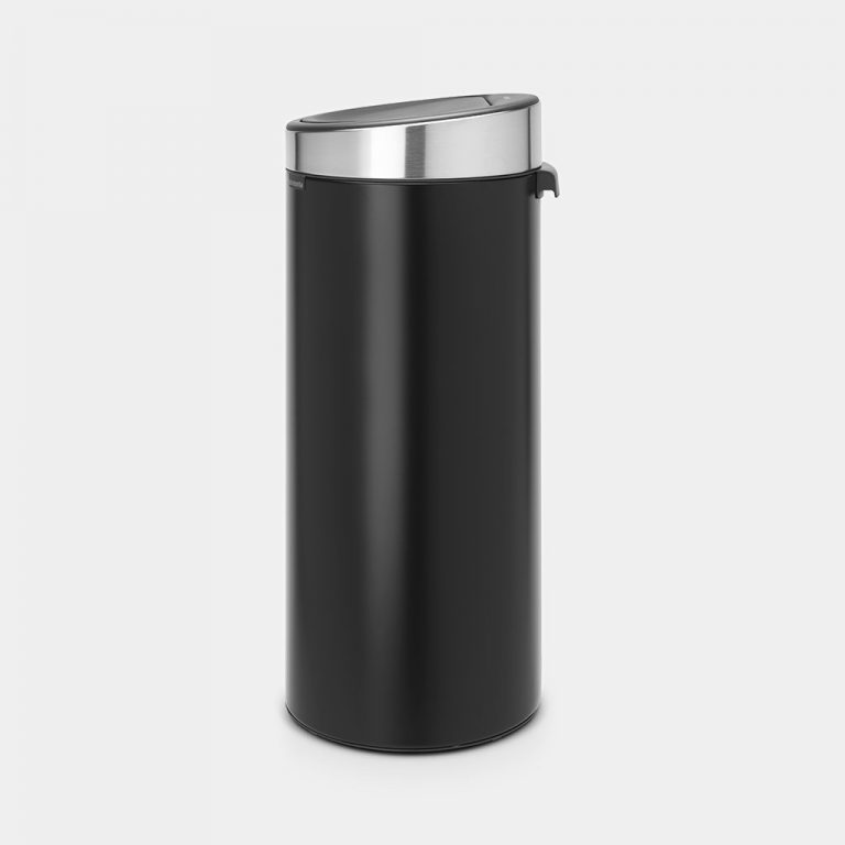 Touch Bin New, 30L, Plastic Inner Bucket - Matt Black-3656