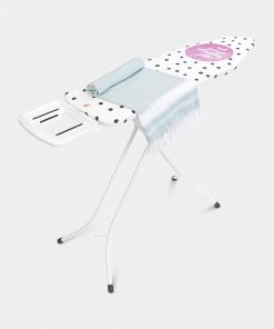 Ironing Board B, 124x38 cm, Solid Steam Iron Rest with Beach Towel - Dots-3702