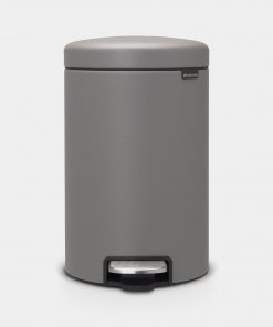 Pedal Bin newIcon, 12 litre, Soft Closing, Plastic Inner Bucket - Mineral Concrete Grey-0