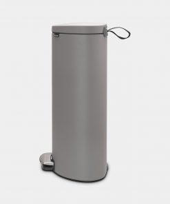 Pedal Bin FlatBack+, 30 litre, Soft Closing, Plastic Inner Bucket - Mineral Concrete Grey-439