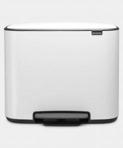 Bo Pedal Bin, with 3 Inner Buckets, 3 x 11 litres - White-0
