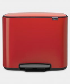 Bo Pedal Bin, with 1 Inner Bucket, 36 litres - Passion Red-0