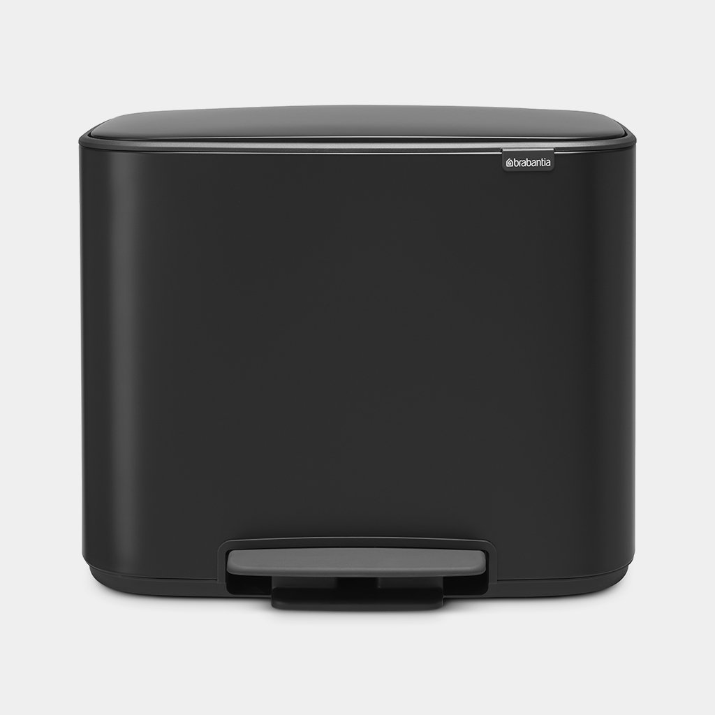 Bo Pedal Bin, with 1 Inner Bucket, 36 litres - Matt Black-0