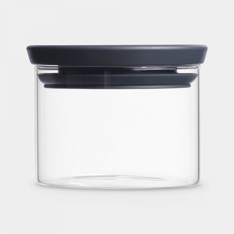 Stackable Glass Jar, 0.3 litre - Dark Grey-0