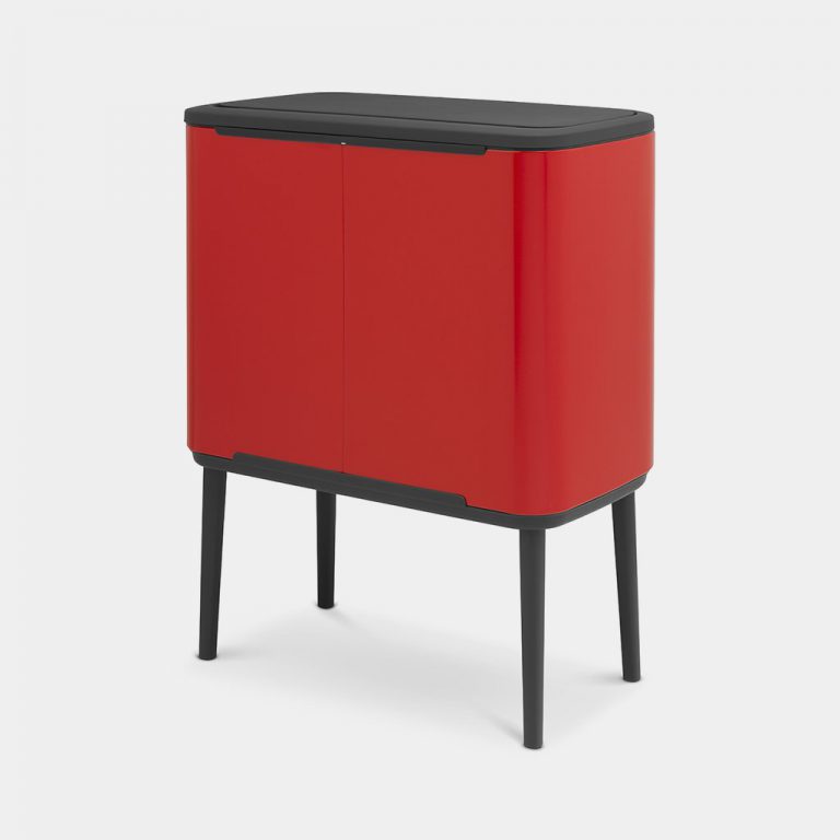 Bo Touch Bin, with 3 Inner Buckets, 3 x 11 litre - Passion Red-1795