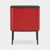 Bo Touch Bin, with 3 Inner Buckets, 3 x 11 litre - Passion Red-0
