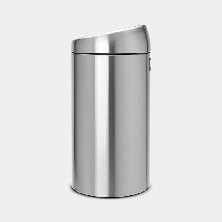 Touch Bin, 45 litre, Plastic Inner Bucket - Matt Steel Fingerprint Proof-7561