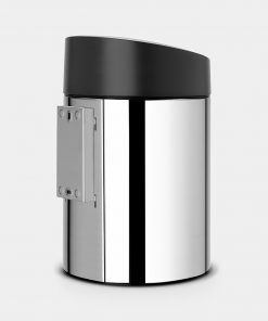 Slide Bin, 5 litre, Plastic Inner Bucket - Brilliant Steel-2374