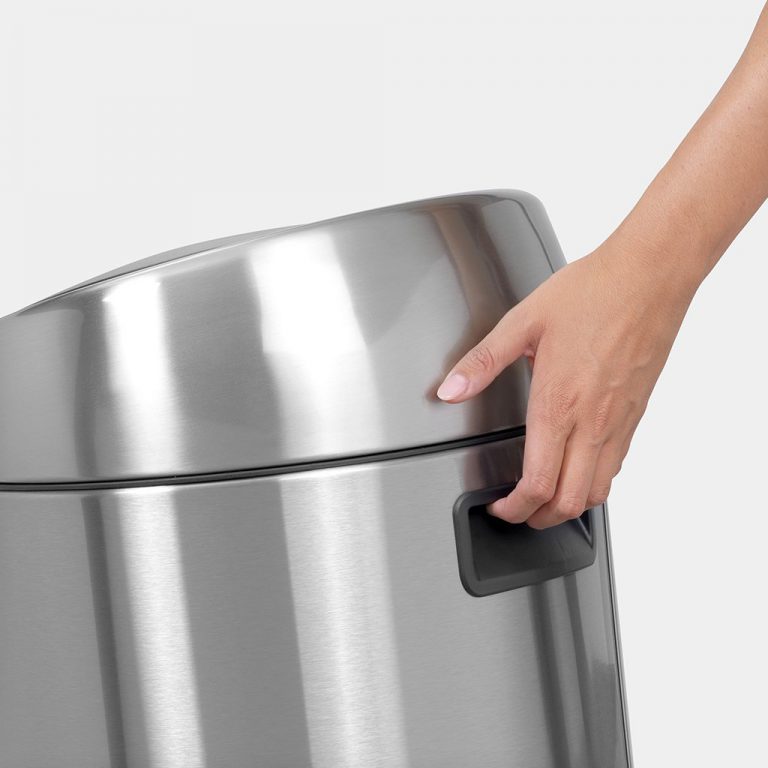 Touch Bin Recycle, 2 x 20 litre, Plastic Inner Bucket - Matt Steel Fingerprint Proof-1283