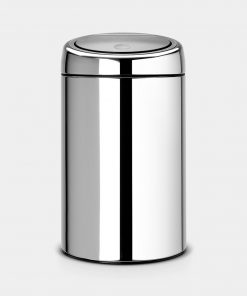 Touch Bin, 20 litre, Metal Bucket - Brilliant Steel-0
