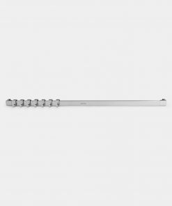 Wall Rail, 60 centimetre /23.6 inch, 7 Hooks - Matt Steel-0