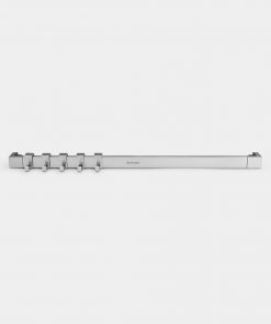 Wall Rail, 40 centimetre /15.5 inch, 5 Hooks - Matt Steel-0
