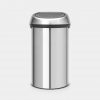 Touch Bin, 60 litre - Matt Steel Fingerprint Proof-0