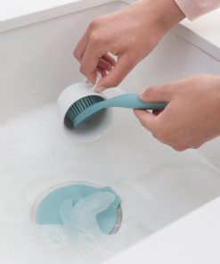 Dish Brush with Suction Cup Holder - Mint-3875