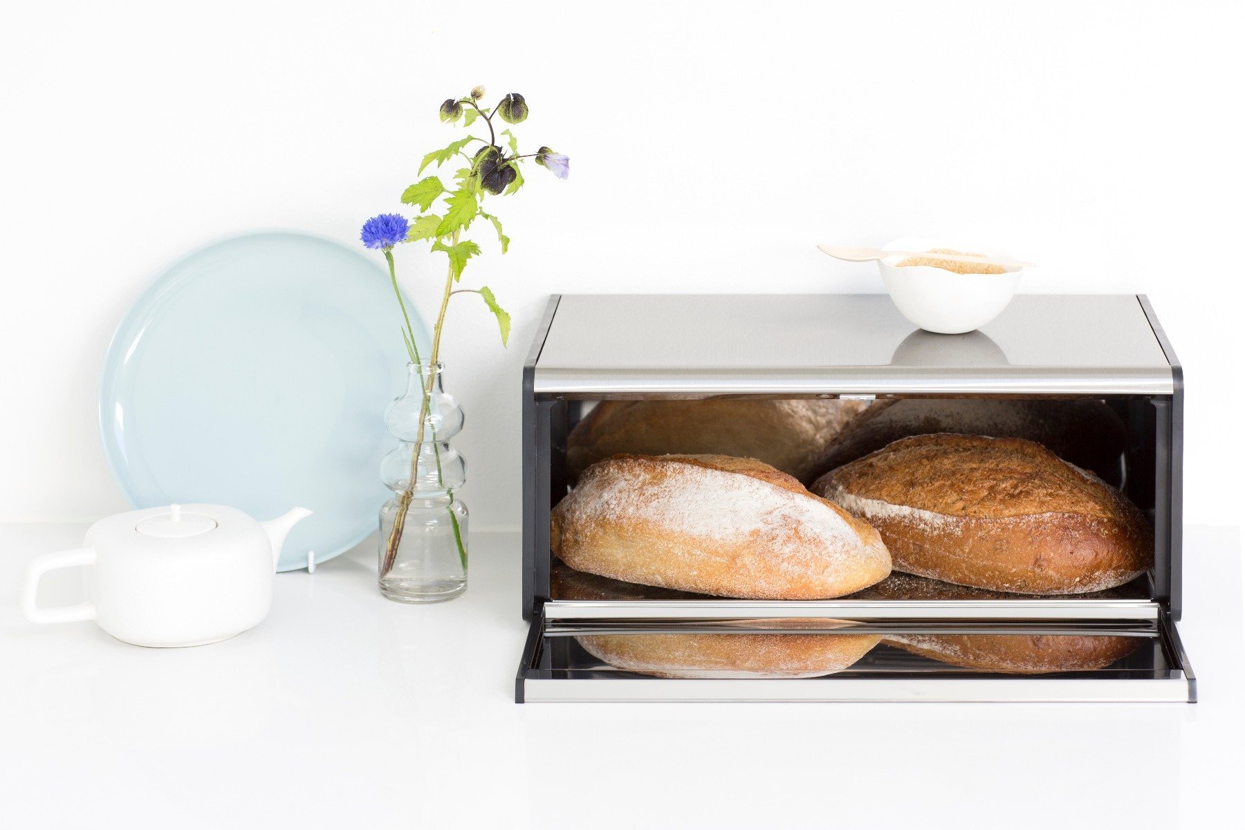 Fall Front Bread Bin - Matt Steel Fingerprint Proof-1426