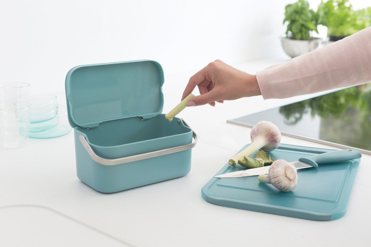 Food Waste Caddy, 1.8L - Mint-3865